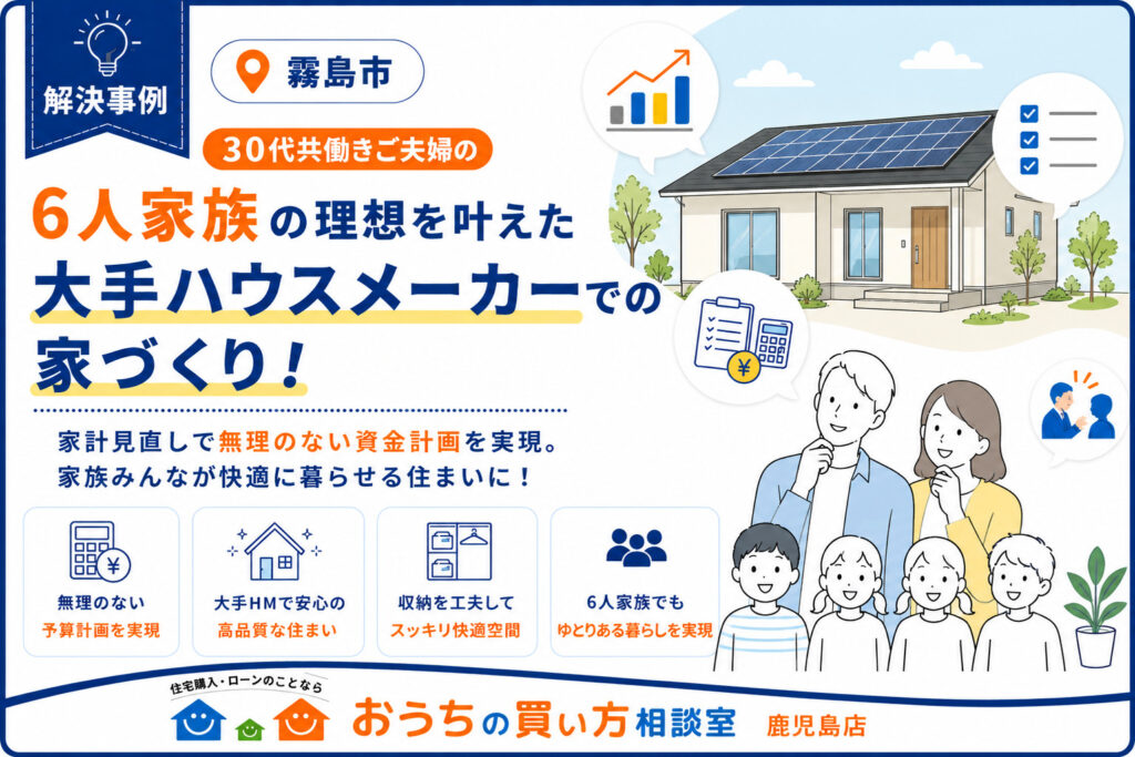 【霧島市】30代6人家族の家づくり｜光熱費の悩みと予算不安を解決