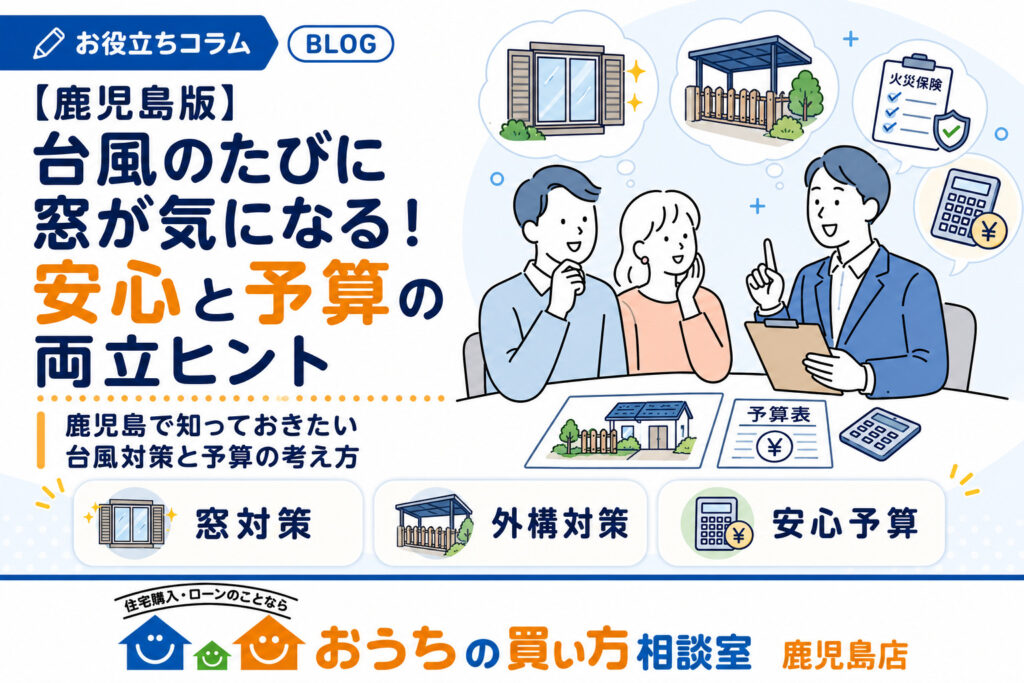 台風のたびに窓が気になる！鹿児島の暮らしで「安心」と「予算」を両立するヒント